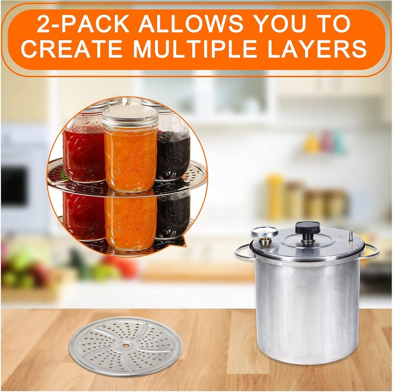 FONLLAM 2Pack Canner Rack for Pressure Canner, 11-Inch Stainless Steel Pressure Cooker Rack, Compatible with Presto, All-American and More - Image 2